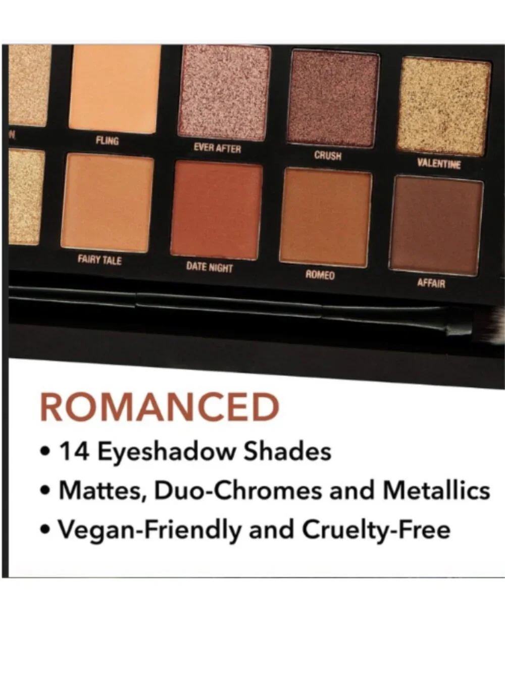 W7 Romanced Neutrals In Love Eye Colour Palette WITH BRUSH- 14 shades NEW